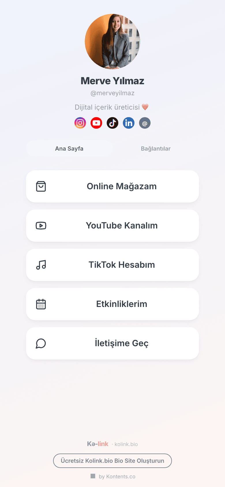 Ko-link teması önizlemesi
